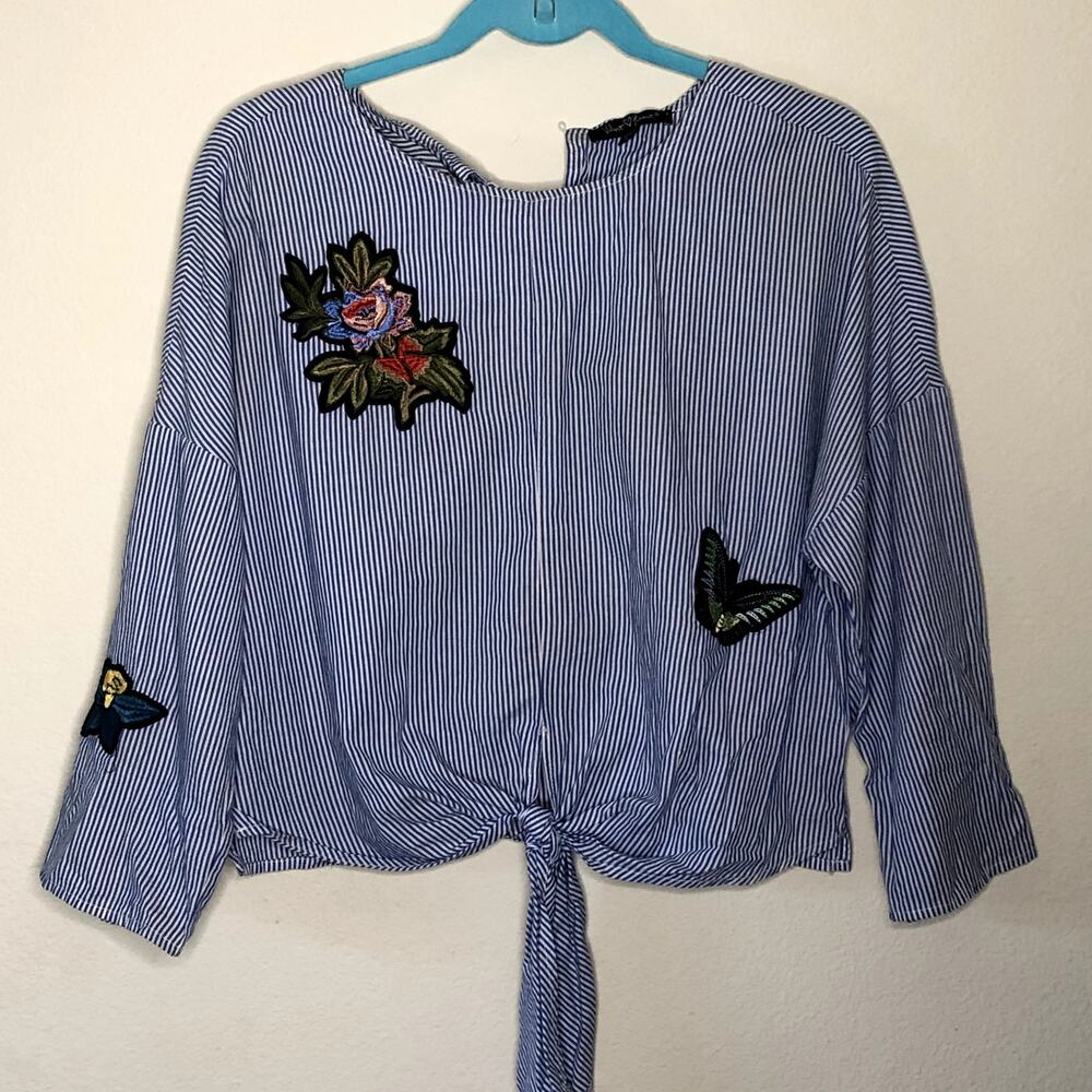 Seersucker Print Patch Top Small